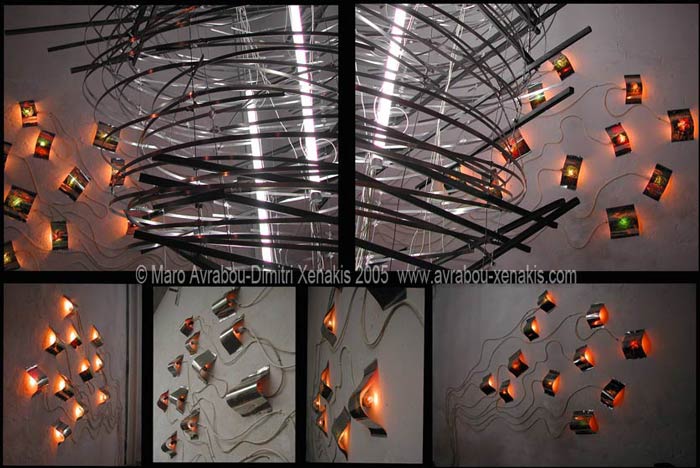 Dimitri Xenakis and M Maro Avrabou's light installation